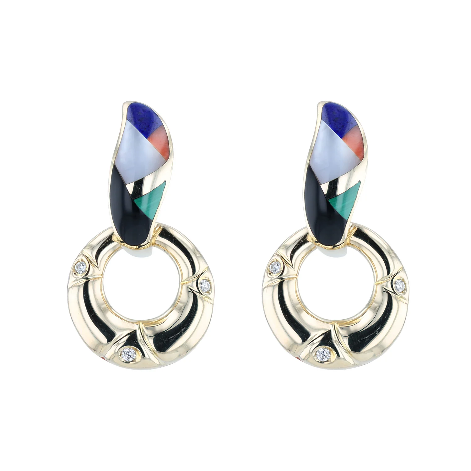 Estate 14K Asch Grossbardt Convertible Earrings - Image 3