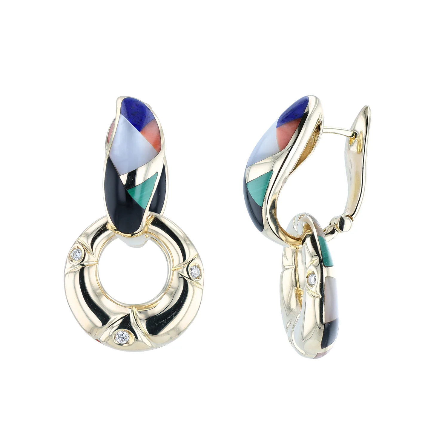 Estate 14K Asch Grossbardt Convertible Earrings - Image 4