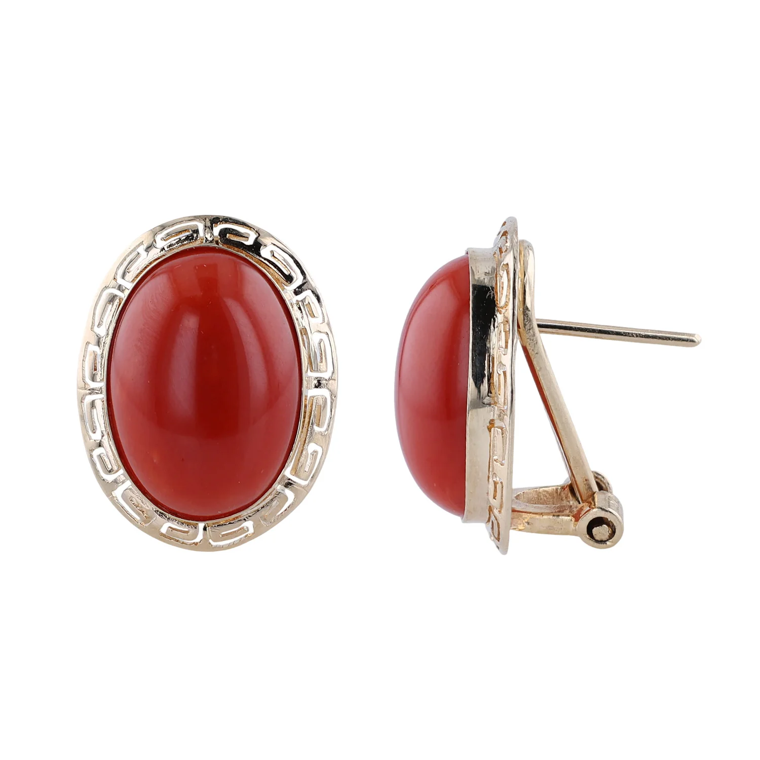 Estate 14K Coral Earrings - Image 2