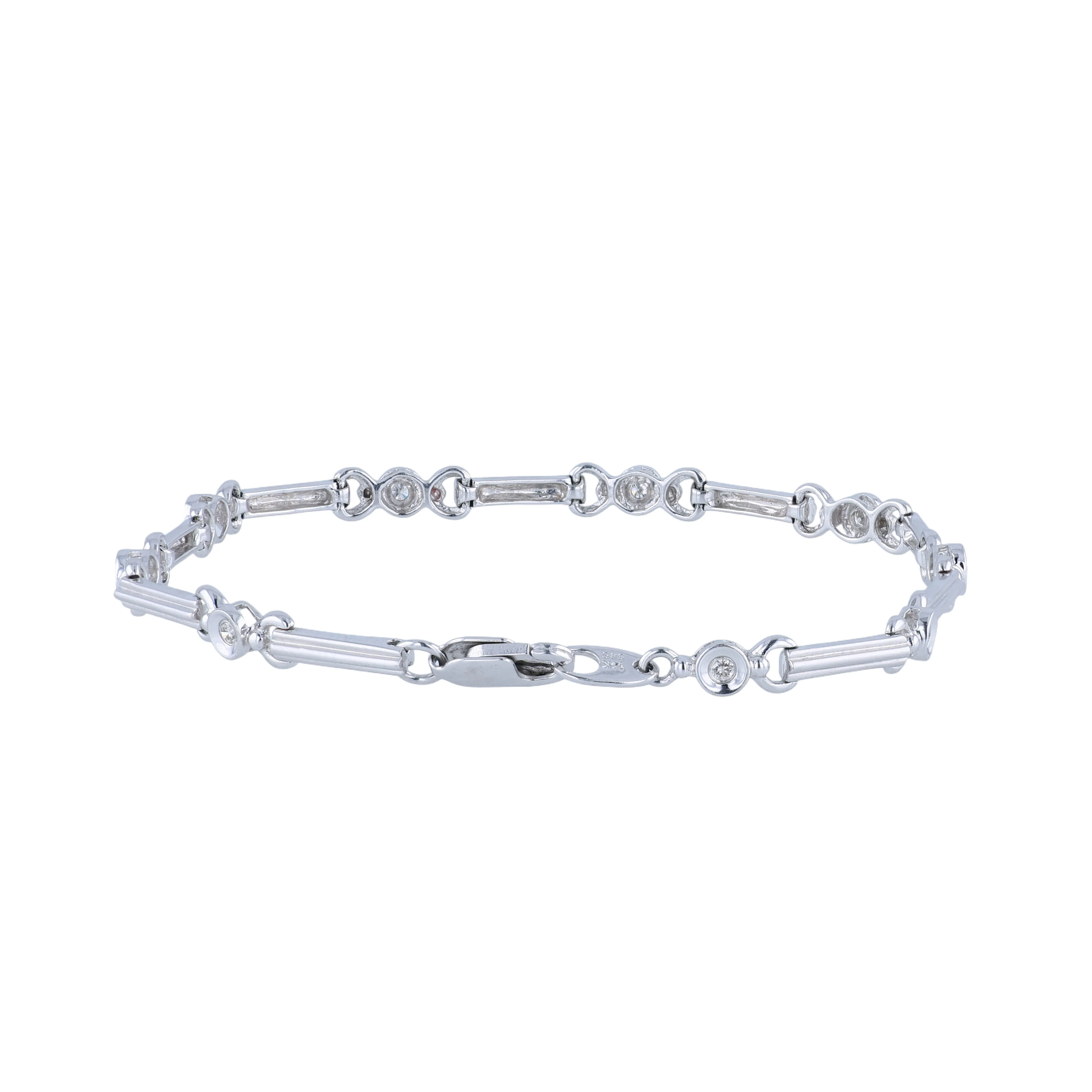 Estate 14K Diamond Bracelet - Image 2