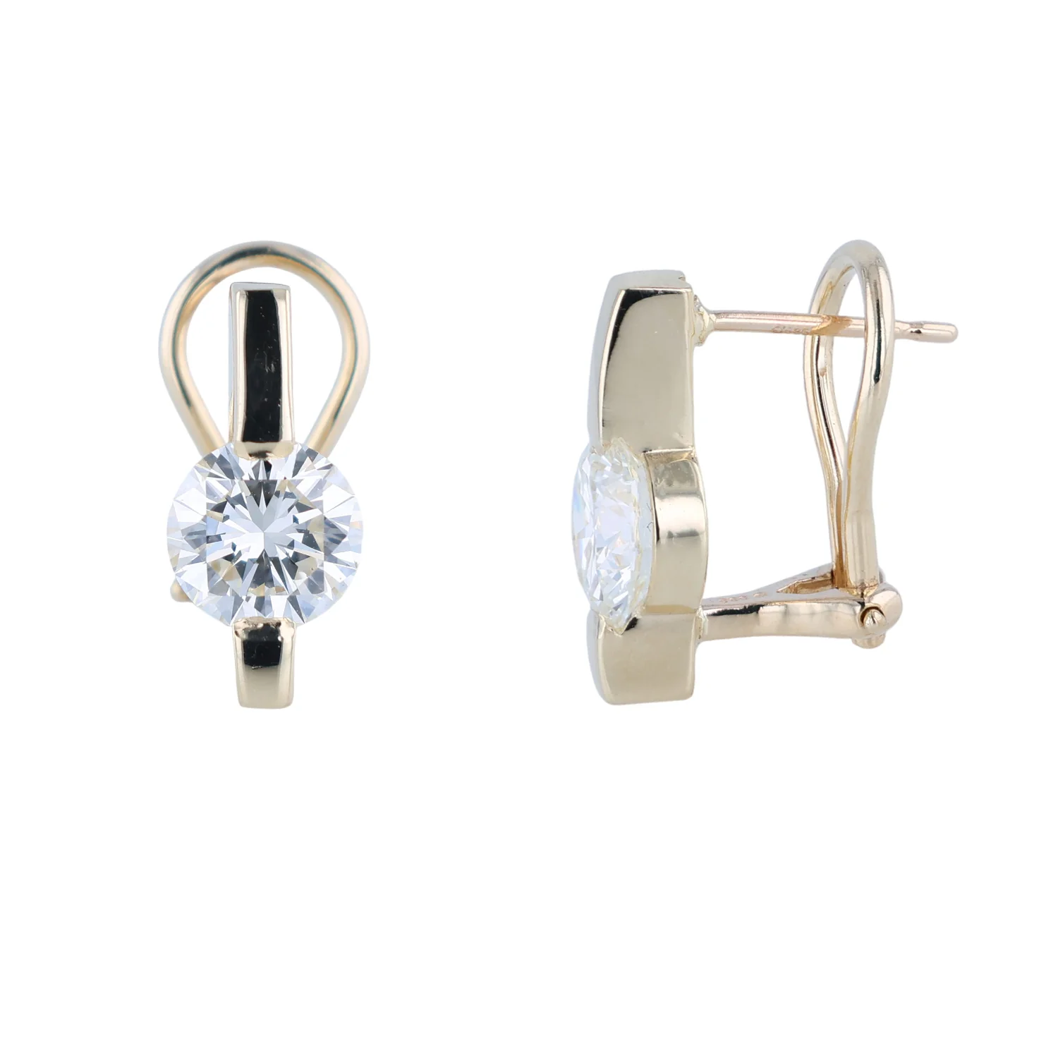Estate 14K Diamond Earrings - Image 2