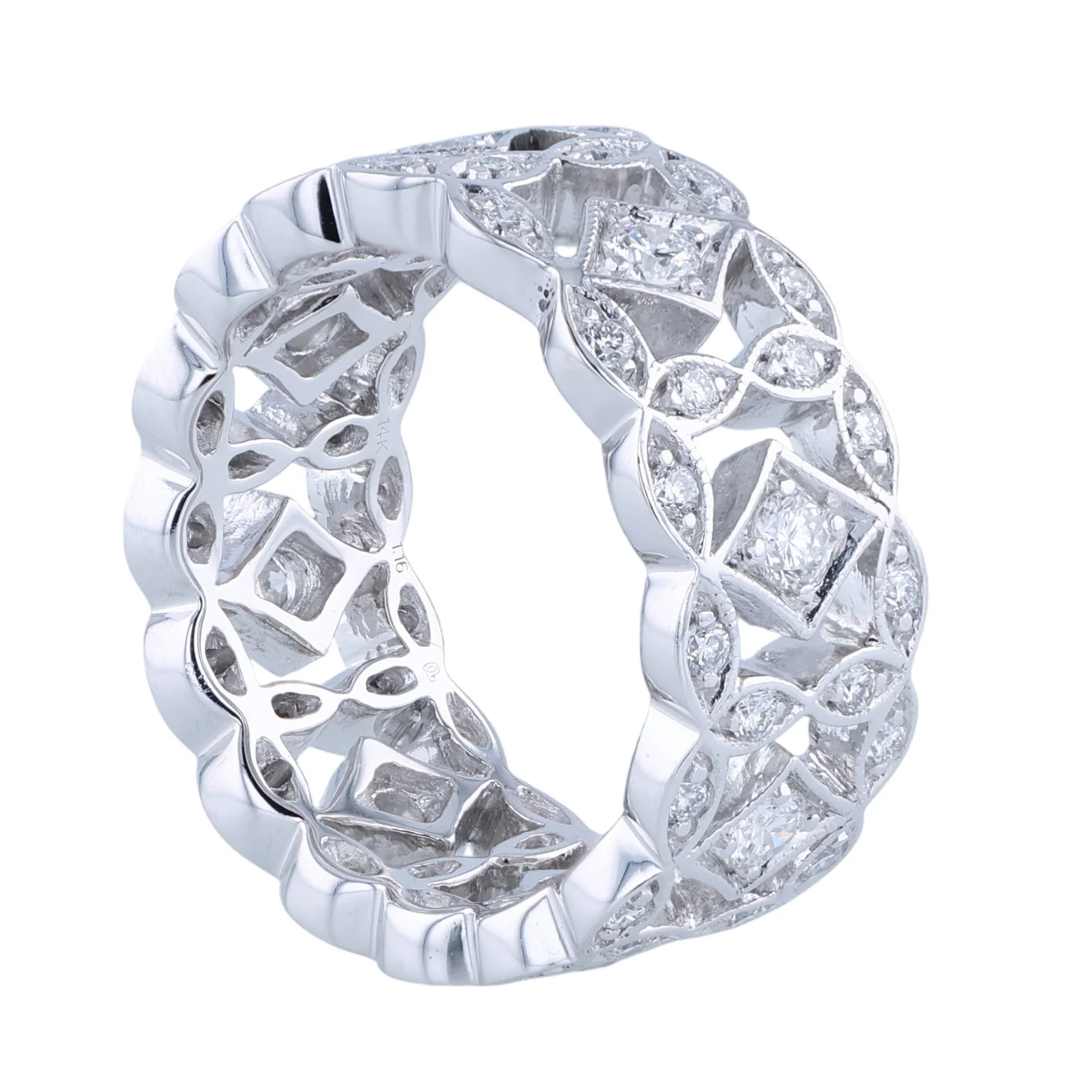 Estate 14K Diamond Eternity Band - Image 3
