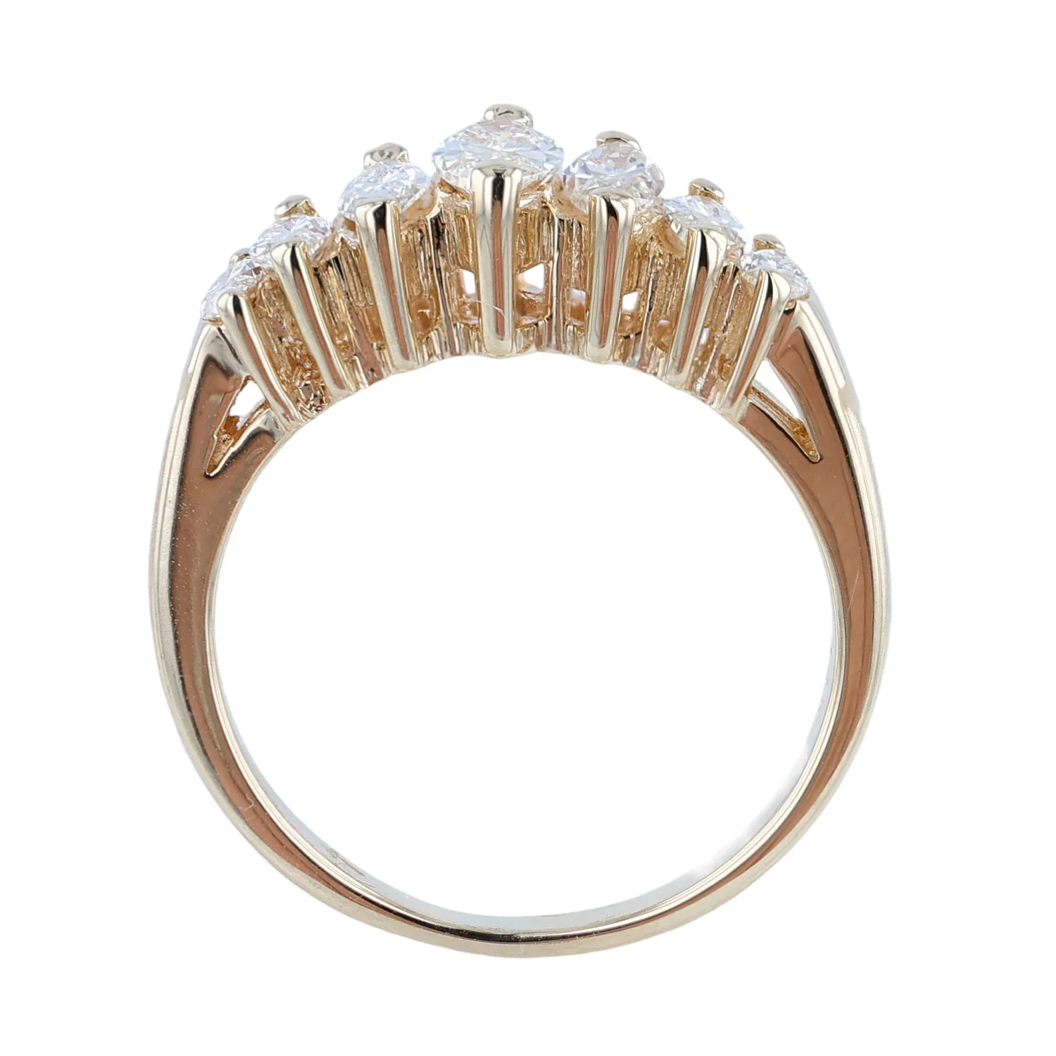 Estate 14K Marquise Diamond Ring - Image 3