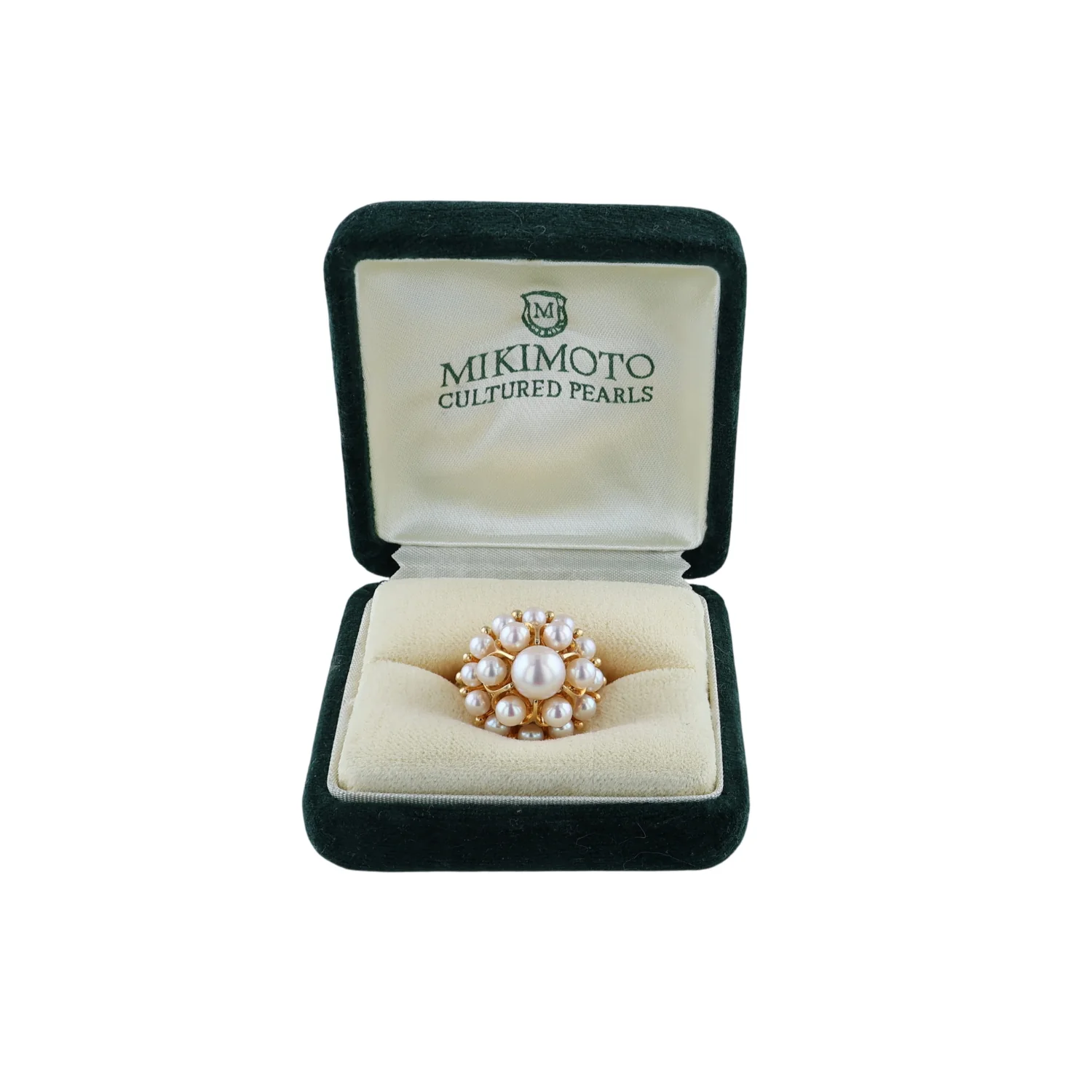Estate 14K Mikimoto Akoya Pearl Cluster Ring - Image 4