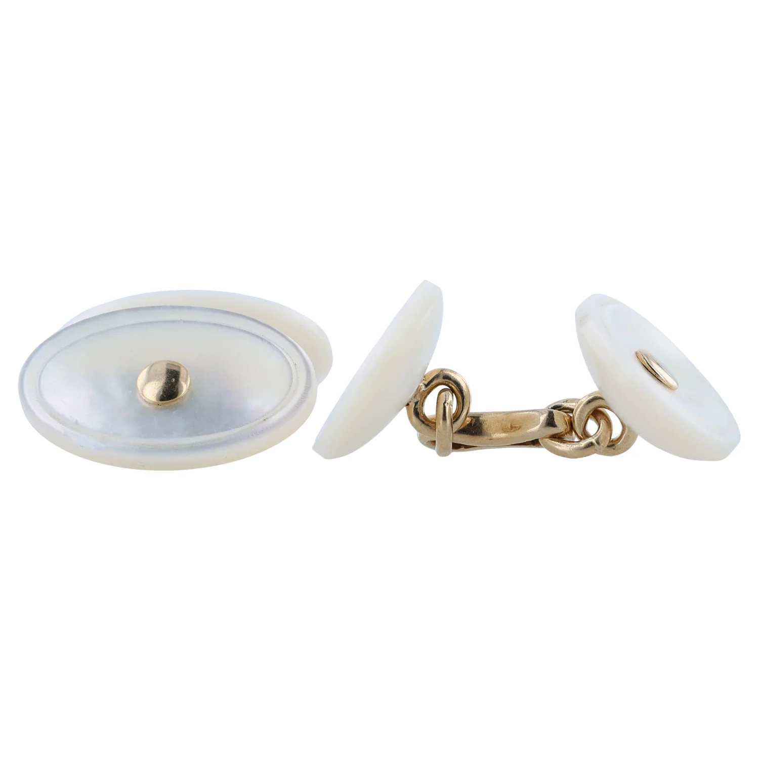 Estate 14K Mother of Pearl Cufflinks - Image 2