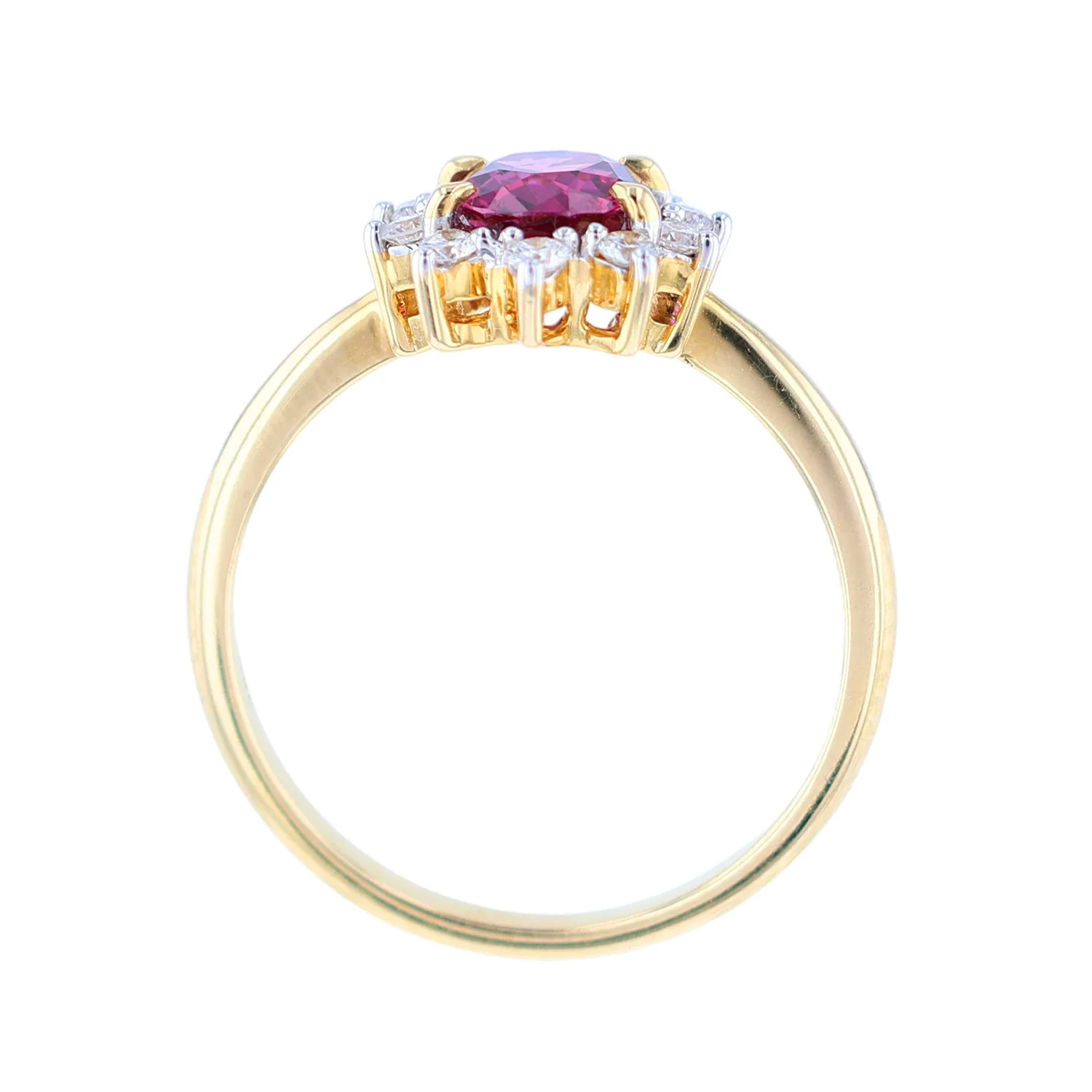 Estate 14K No Heat Ruby and Diamond Ring - Image 3