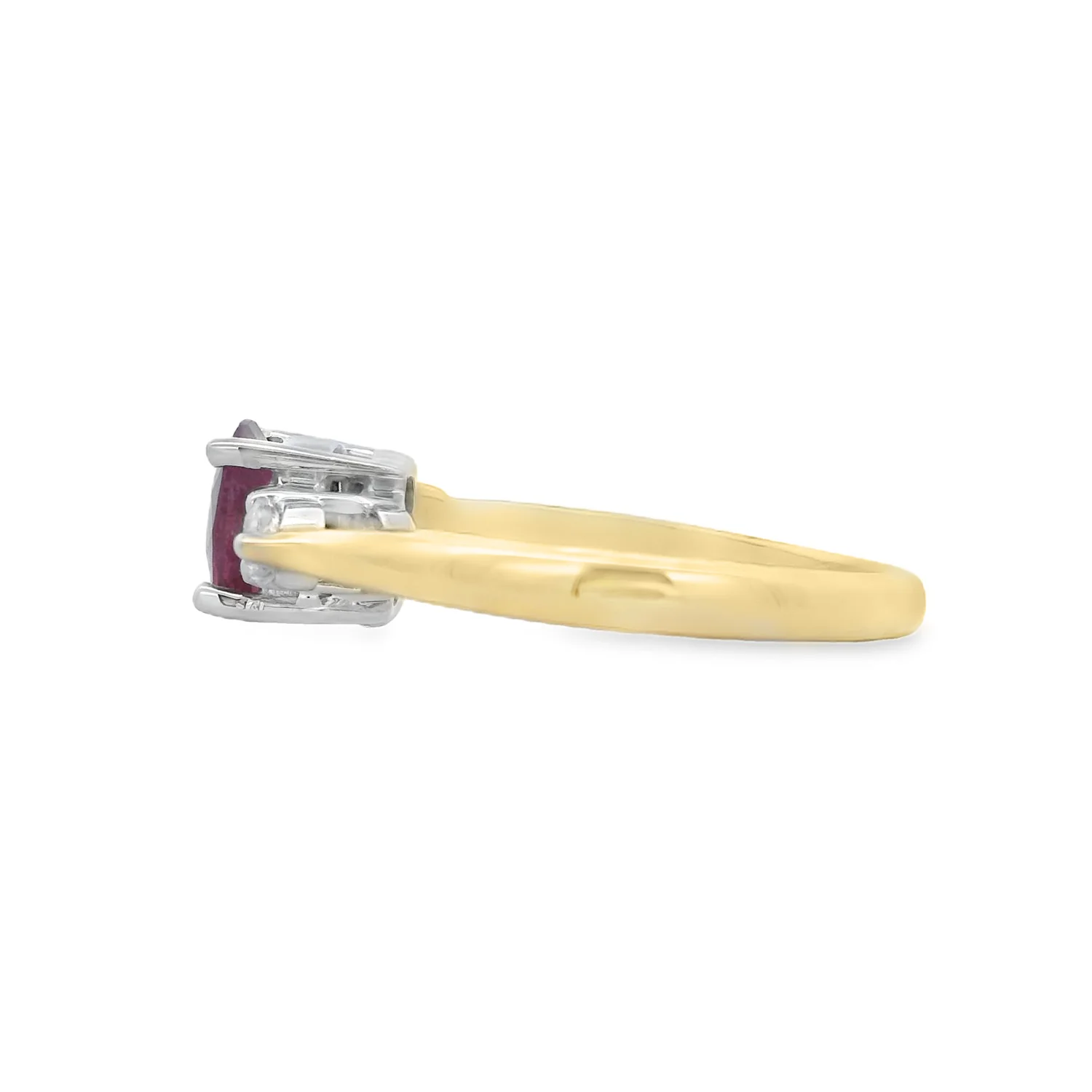 Estate 14K Two-Tone Ruby and Diamond Ring - Image 2
