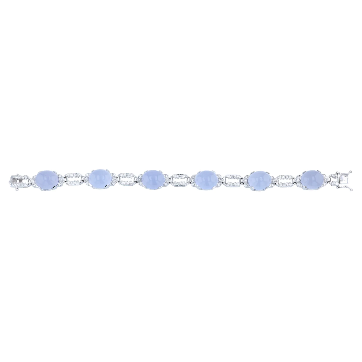 Estate 18K Chalcedony and Diamond Bracelet - Image 3