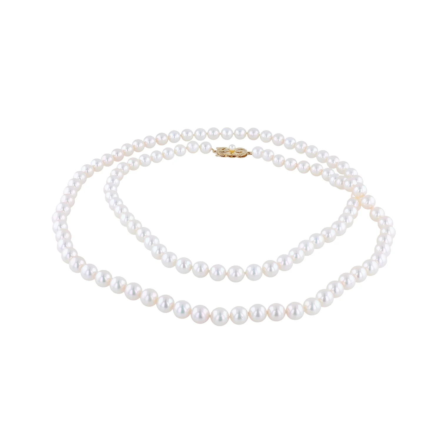 Estate 18K Mikimoto 6.5mm-7mm Pearl Strand Necklace - Image 2