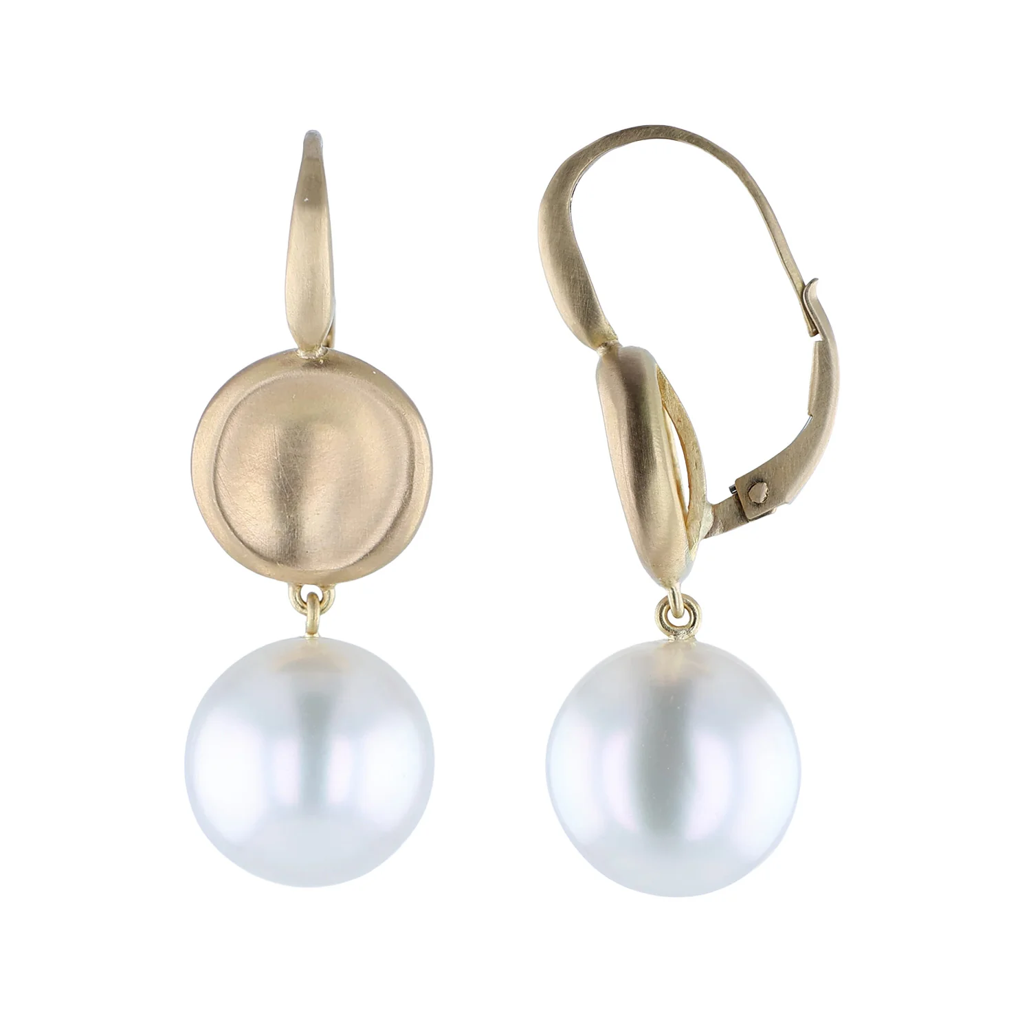 Estate 18K South Sea Pearl Earrings - Image 2
