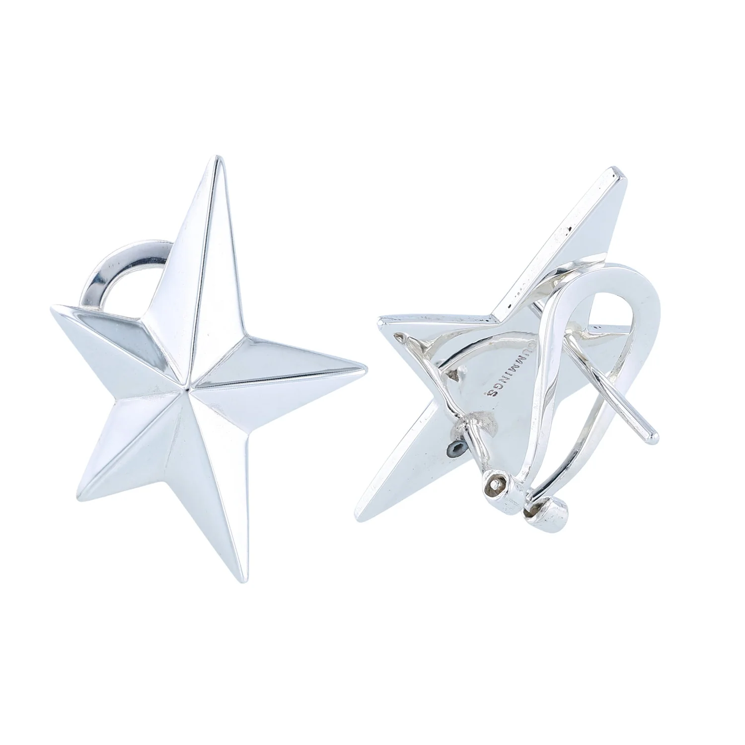 Estate Angela Cummings Sterling Silver Star Earrings - Image 2