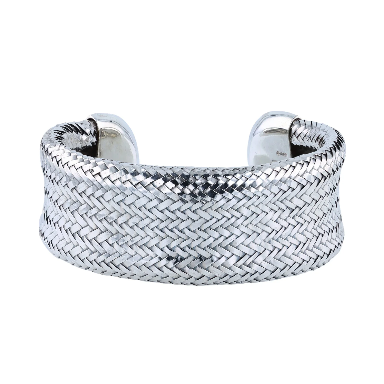 Estate Angela Cummings Sterling Silver Woven Cuff Bracelet