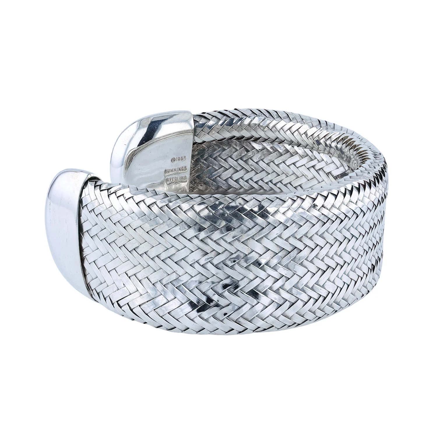 Estate Angela Cummings Sterling Silver Woven Cuff Bracelet - Image 2