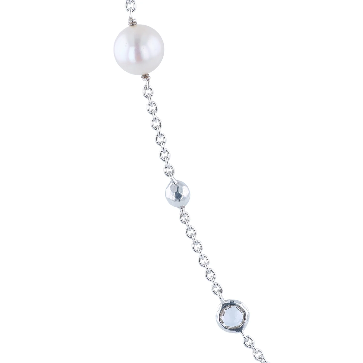 Estate Ippolita Sterling Silver Freshwater Pearl & Rock Quartz Necklace - Image 2