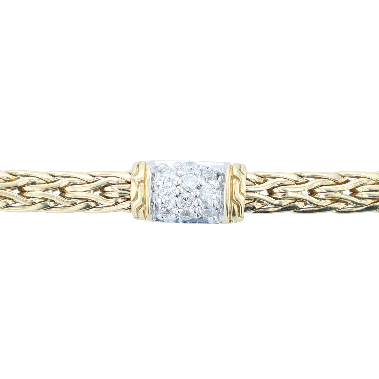 Estate John Hardy 18K 0.15 CTW Diamond Pave Icon Bracelet - Image 3