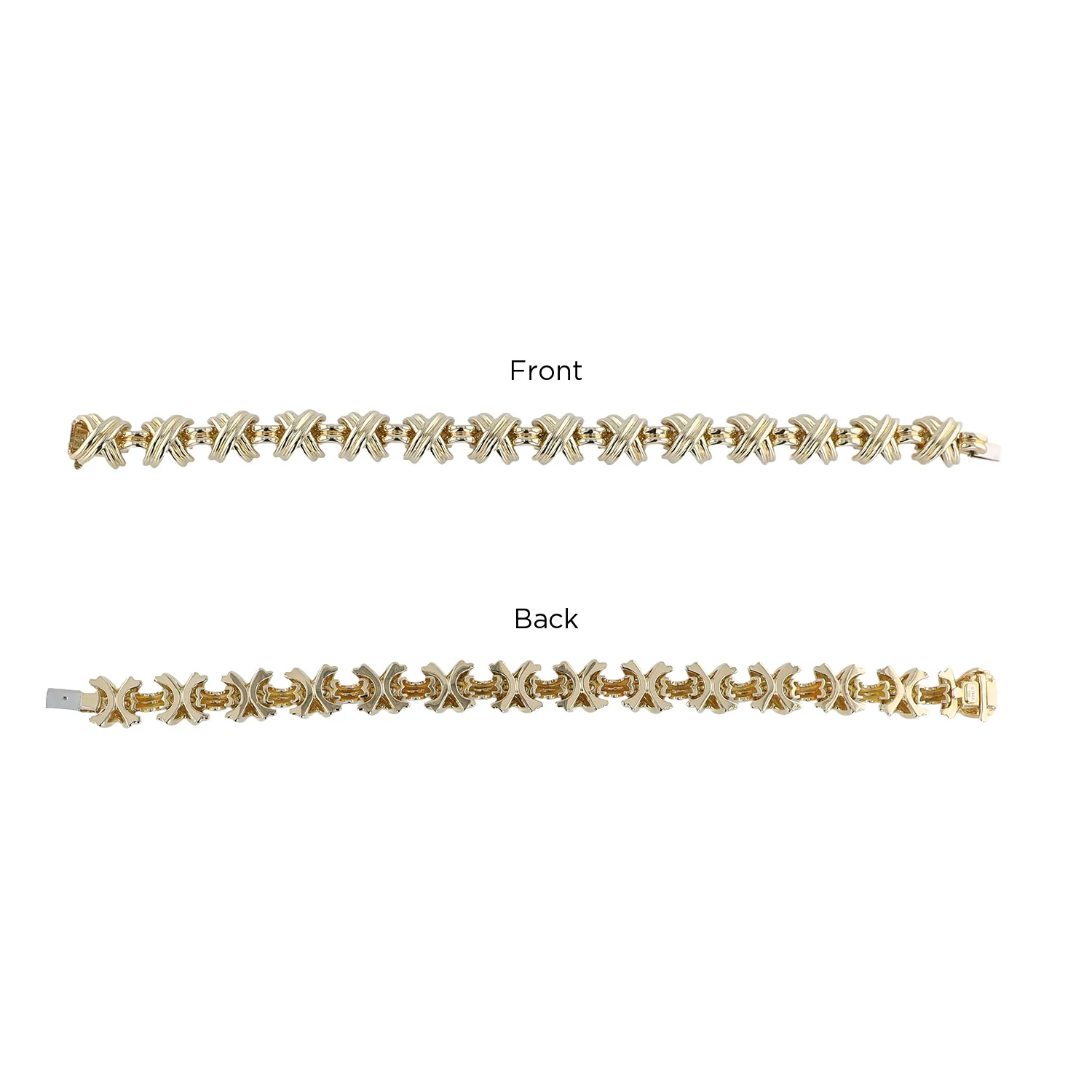 Estate Tiffany & Co. 18K Signature X Bracelet - Image 4