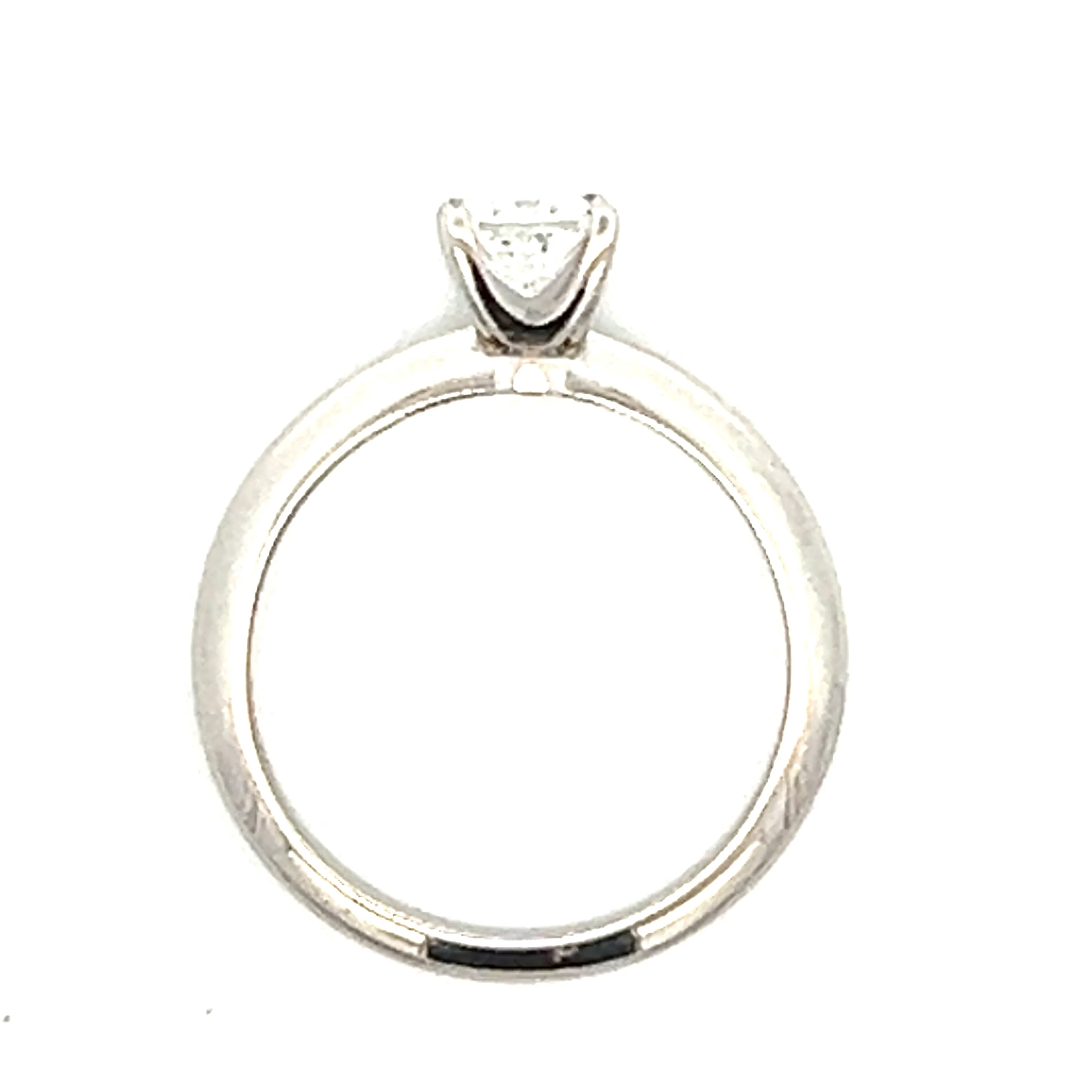 Estate Tiffany & Co. Platinum 0.52 Carat Diamond Engagement Ring - Image 4