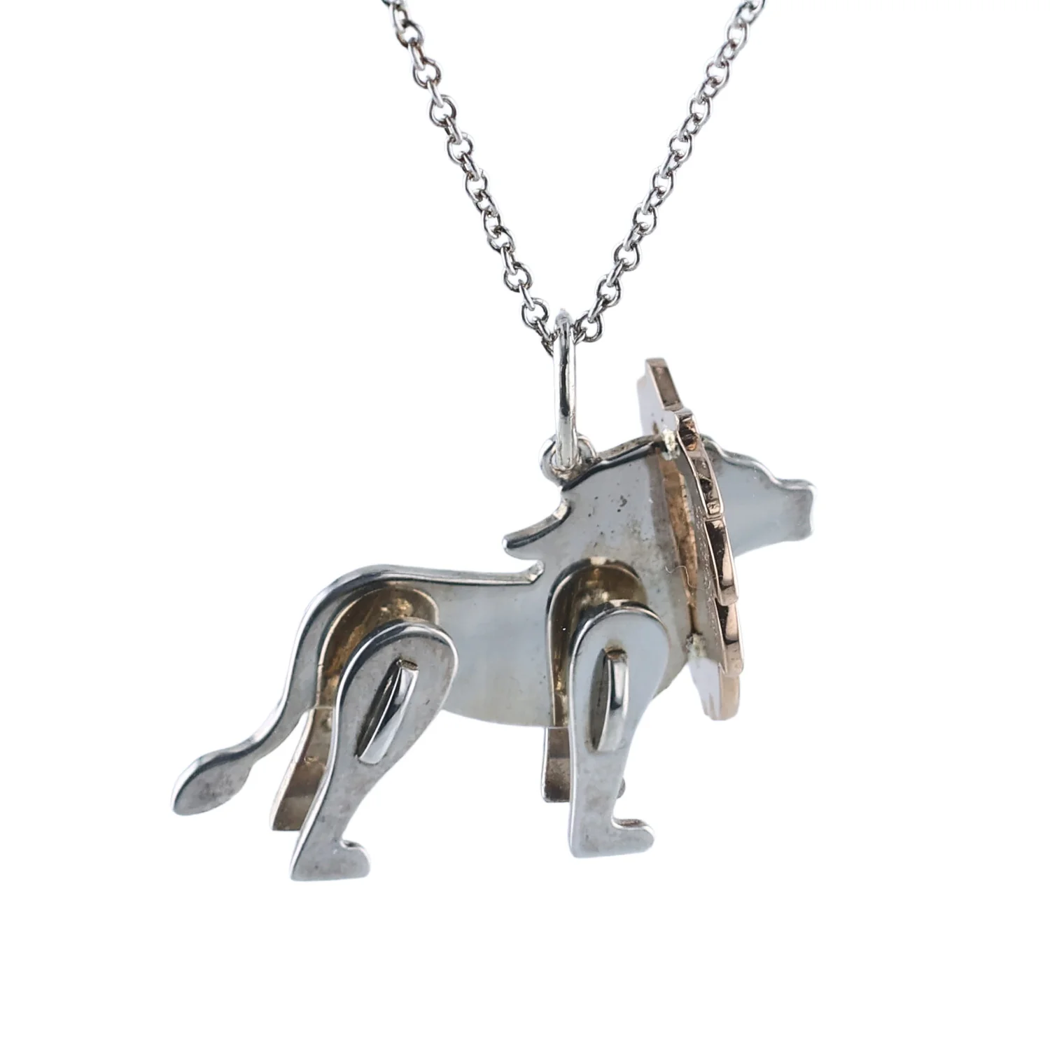 Estate Tiffany & Co. Save the Wild Lions Charm with Chain - Image 2