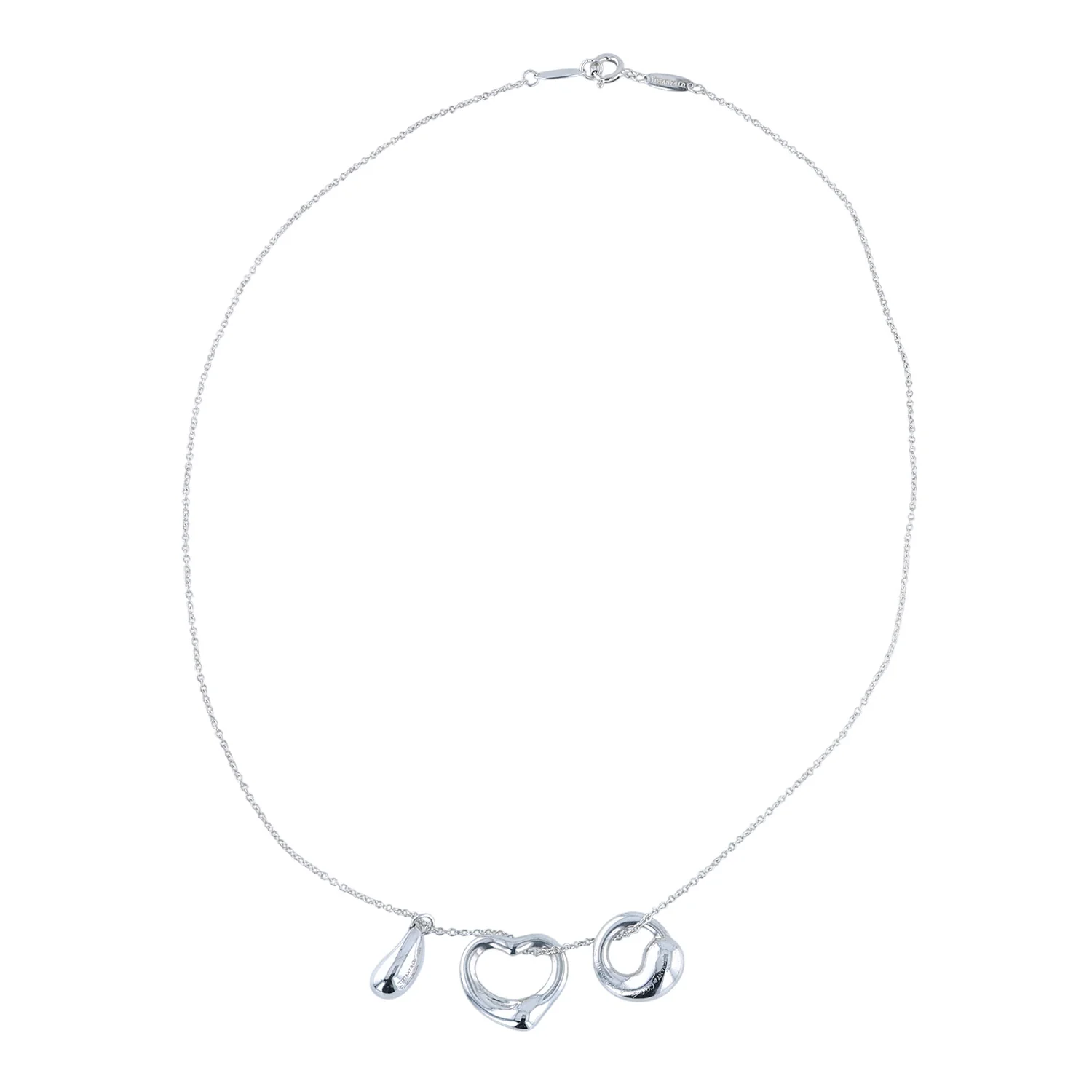Estate Tiffany & Co. Sterling Silver Elsa Peretti Pendants with Chain - Image 3
