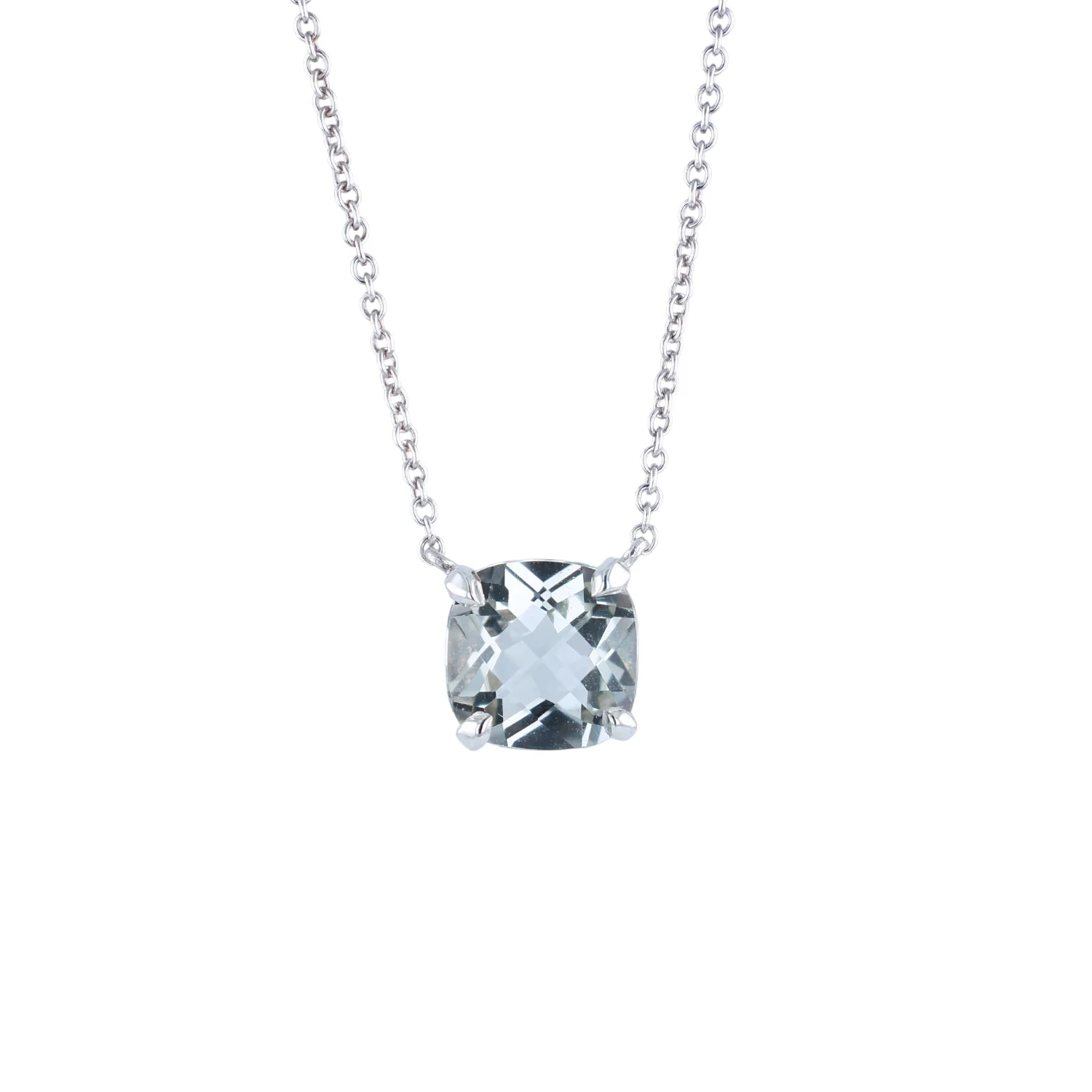 Estate Tiffany & Co. Sterling Silver Sparklers Prasiolite Necklace - Image 2