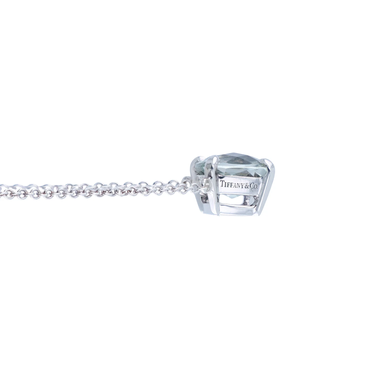 Estate Tiffany & Co. Sterling Silver Sparklers Prasiolite Necklace - Image 3