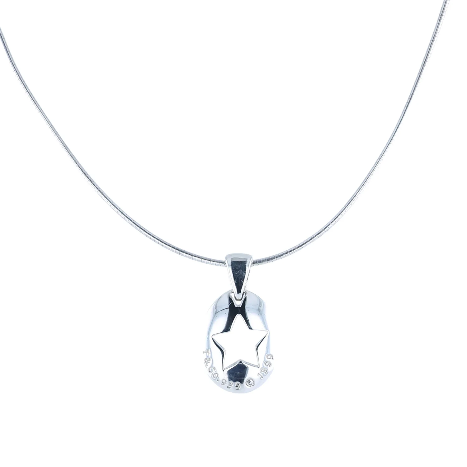 Estate Tiffany & Co. Sterling Silver Stencil Star Pendant - Image 2
