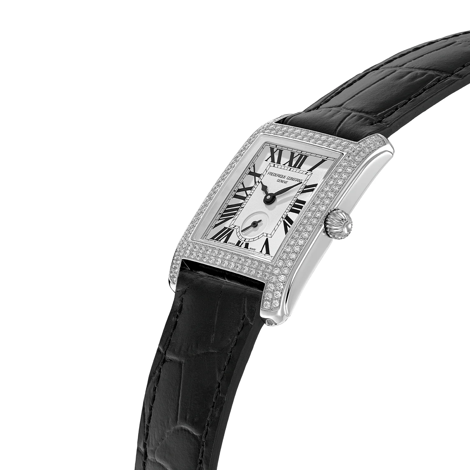 Frederique Constant Classics Carrée 36x25mm Diamond Bezel Watch - Image 2