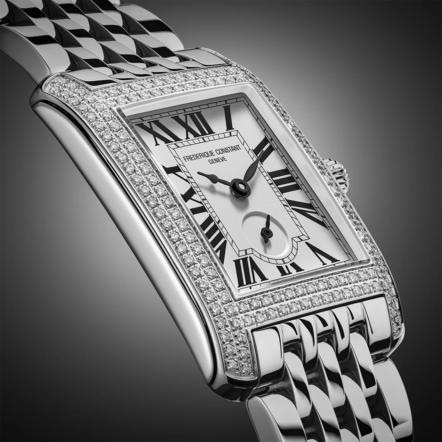 Frederique Constant Classics Carrée Diamond Watch - 36x25mm - Image 5