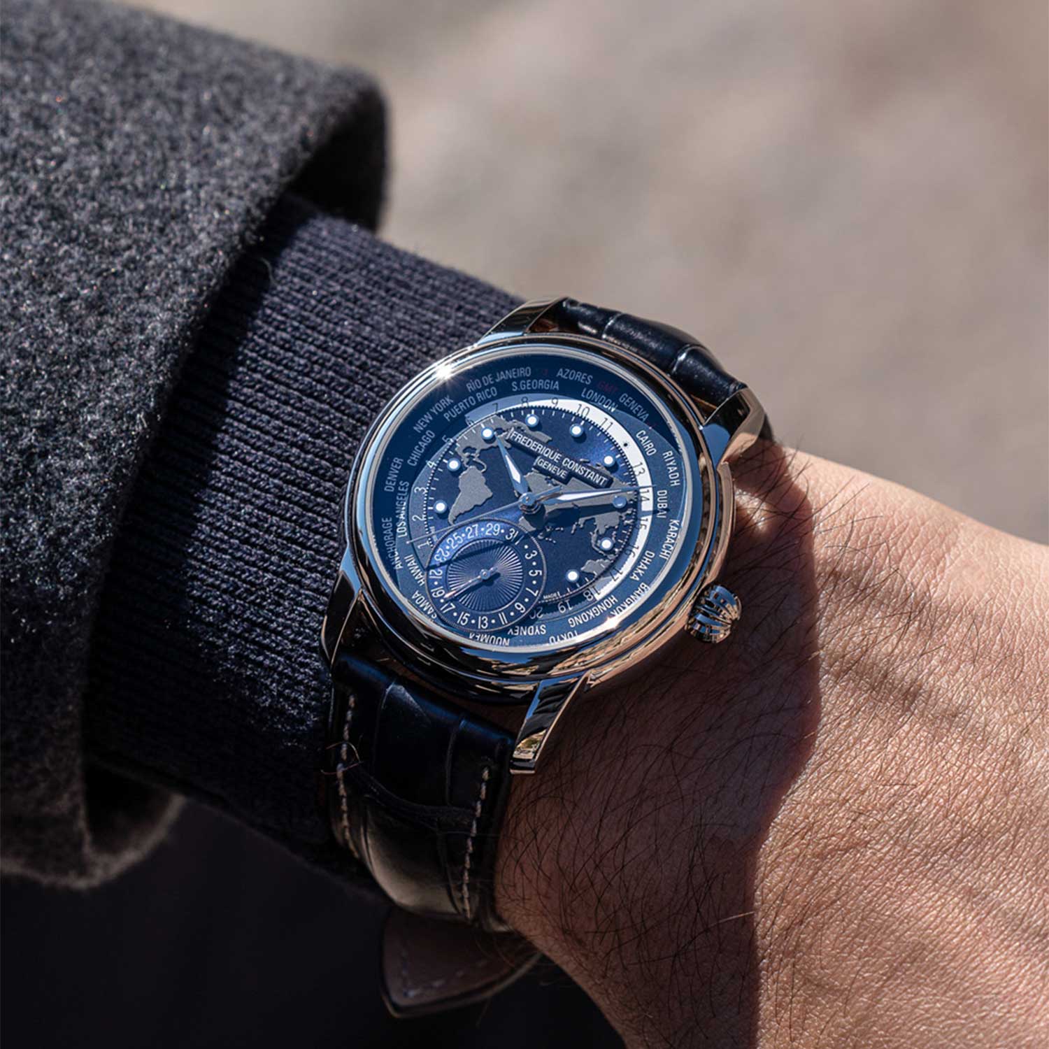 Frederique Constant Manufacture World Timer Watch - 42mm - Image 5