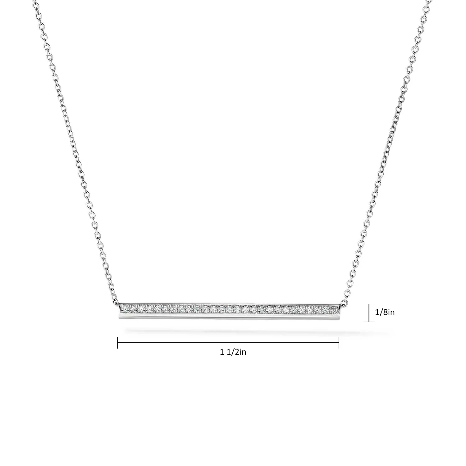 Hearts On Fire 18K Barre Diamond Pavé Necklace - Image 4