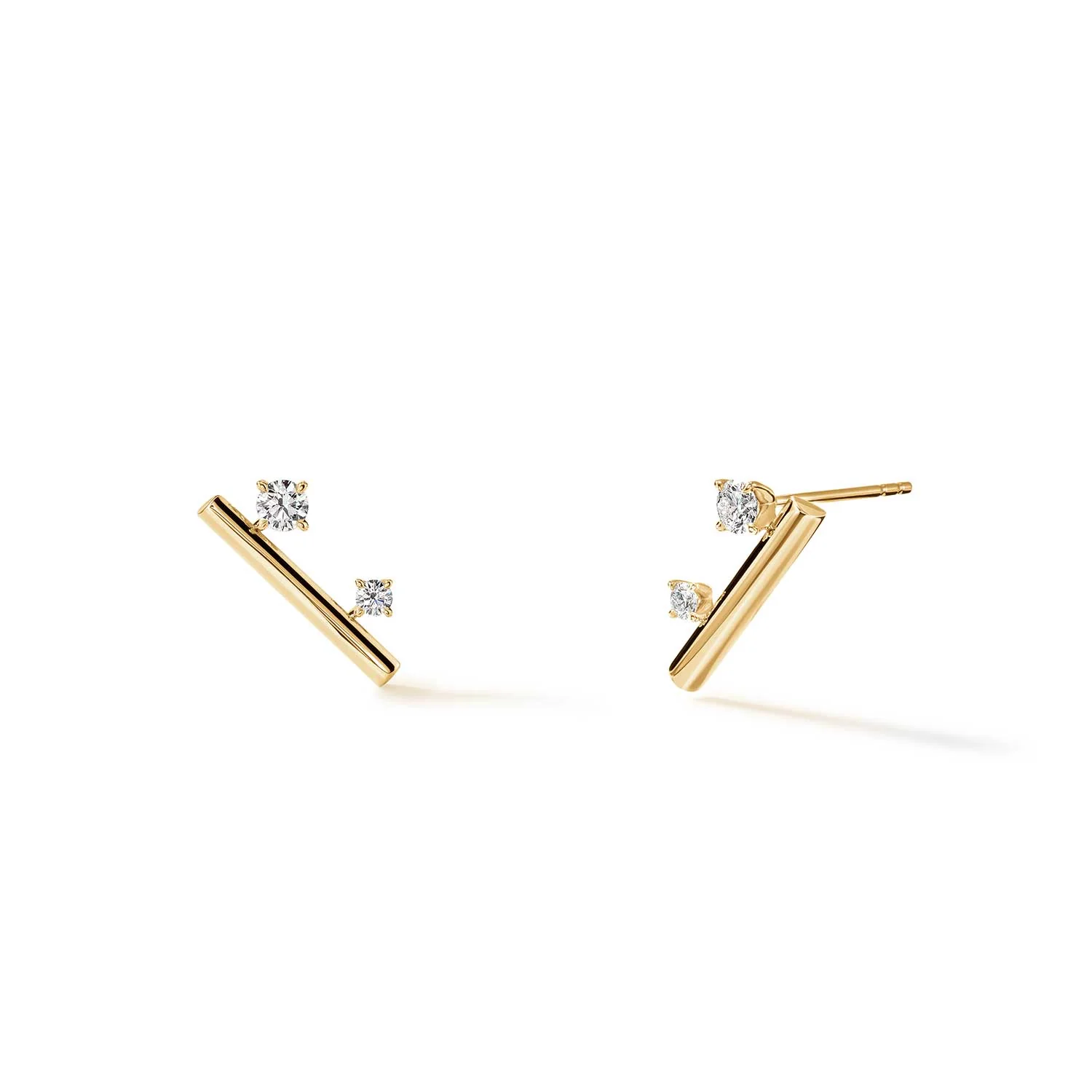 Hearts On Fire 18K Barre Floating Diamond Climber Earrings