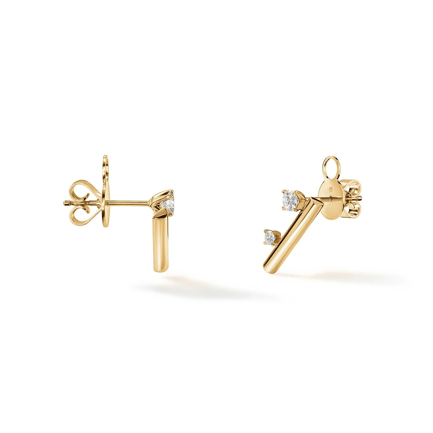 Hearts On Fire 18K Barre Floating Diamond Climber Earrings - Image 2