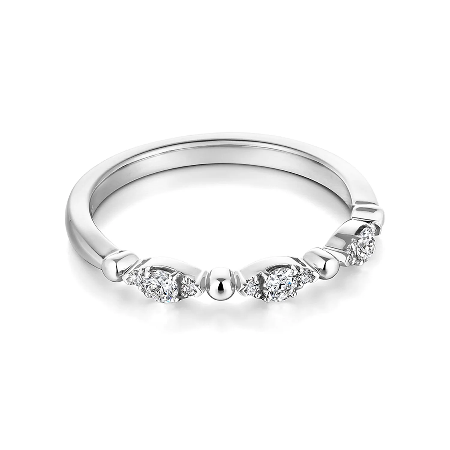 Hearts On Fire 18K Beaded Regal Diamond Band - 0.18ctw - Image 3