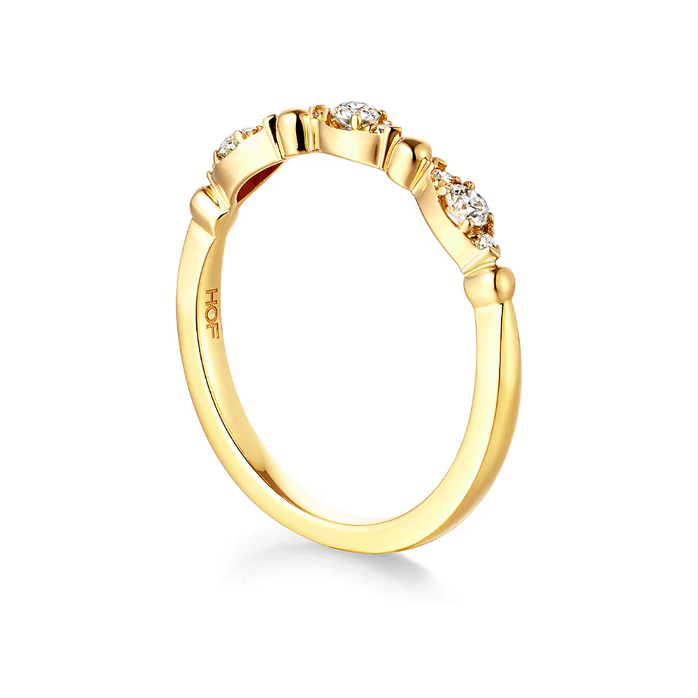 Hearts On Fire 18K Beaded Regal Diamond Ring - 0.18ctw - Image 3