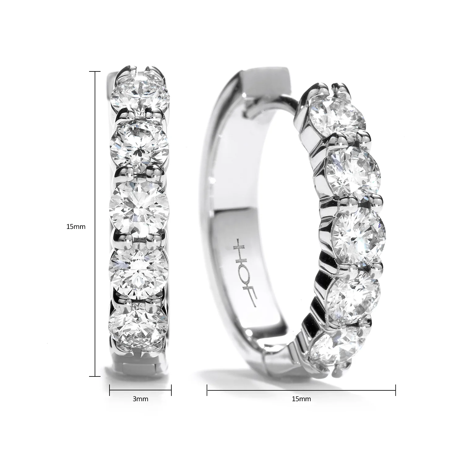 Hearts On Fire 18K Diamond Hoop Earrings - Mini - Image 3