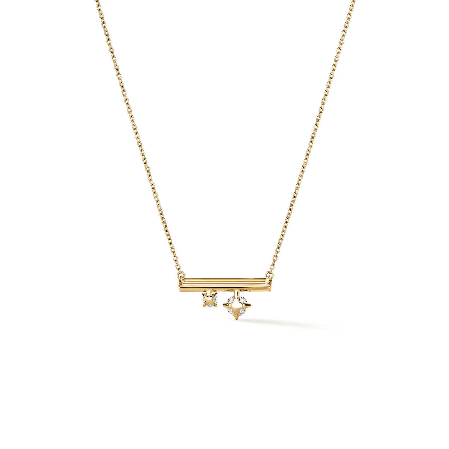Hearts On Fire 18K Barre Double Floating Diamond Pendant - Image 2
