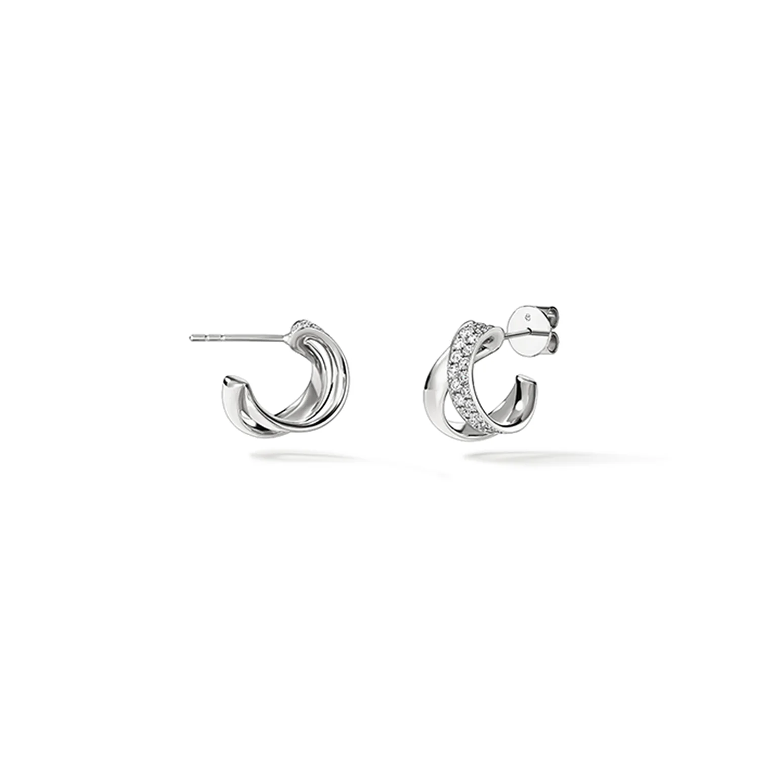 Hearts On Fire 18K INSIDE OUT Spiral Diamond Earrings - Image 3