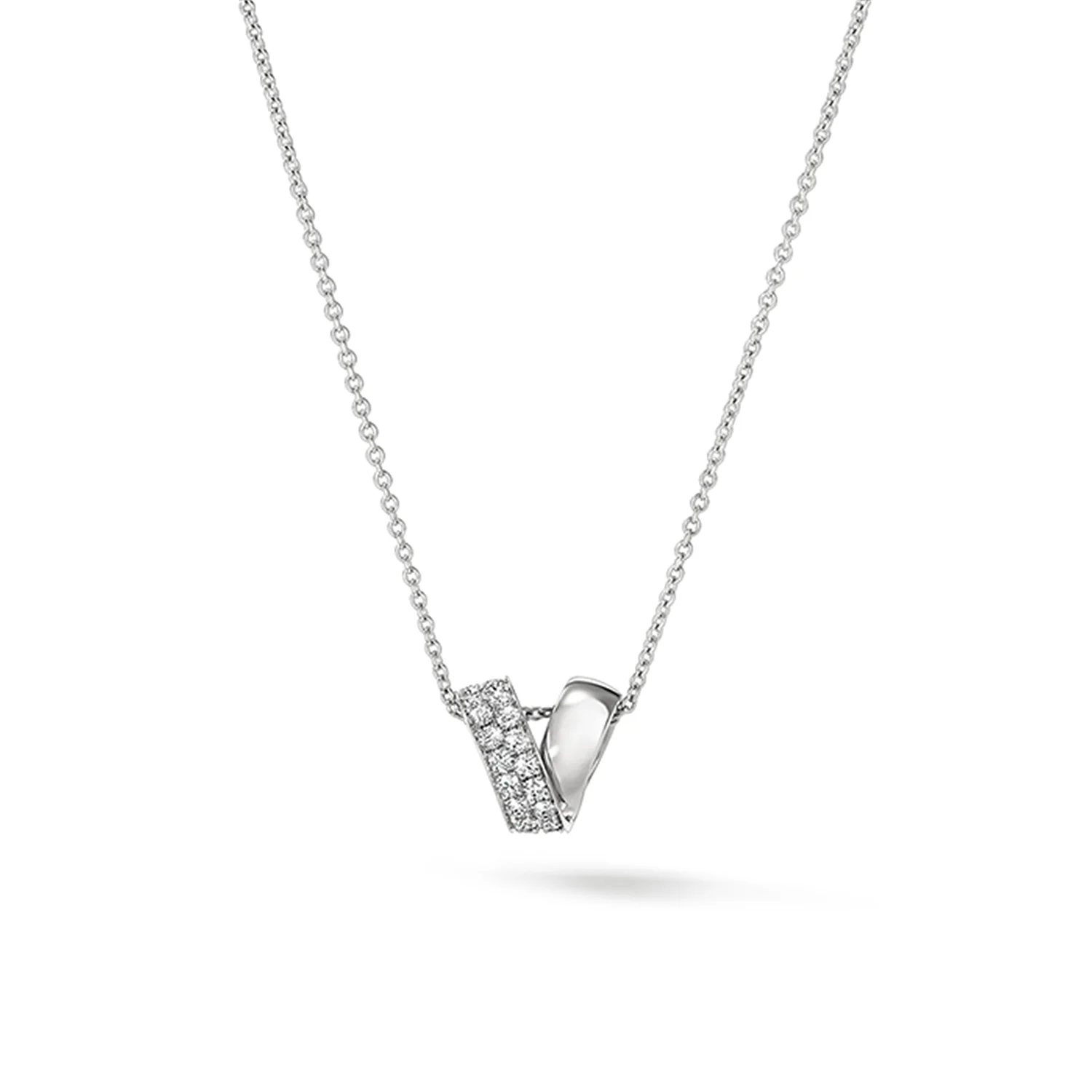 Hearts On Fire 18K INSIDE/OUT Spiral Diamond Pendant Necklace - Image 5