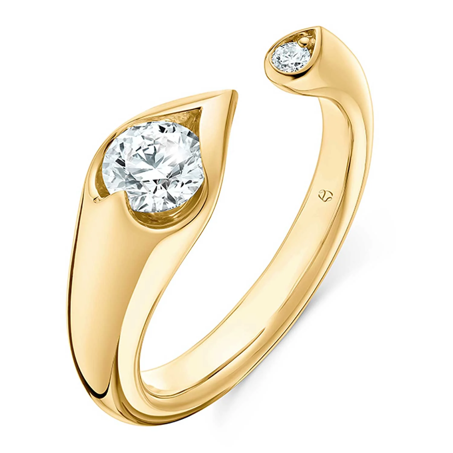 Hearts On Fire 18K LU Diamond Open Droplet Ring - Image 2