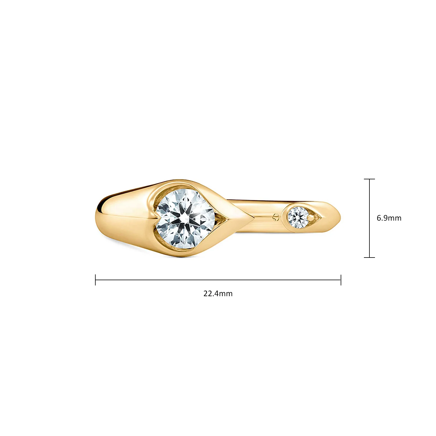Hearts On Fire 18K LU Diamond Open Droplet Ring - Image 6