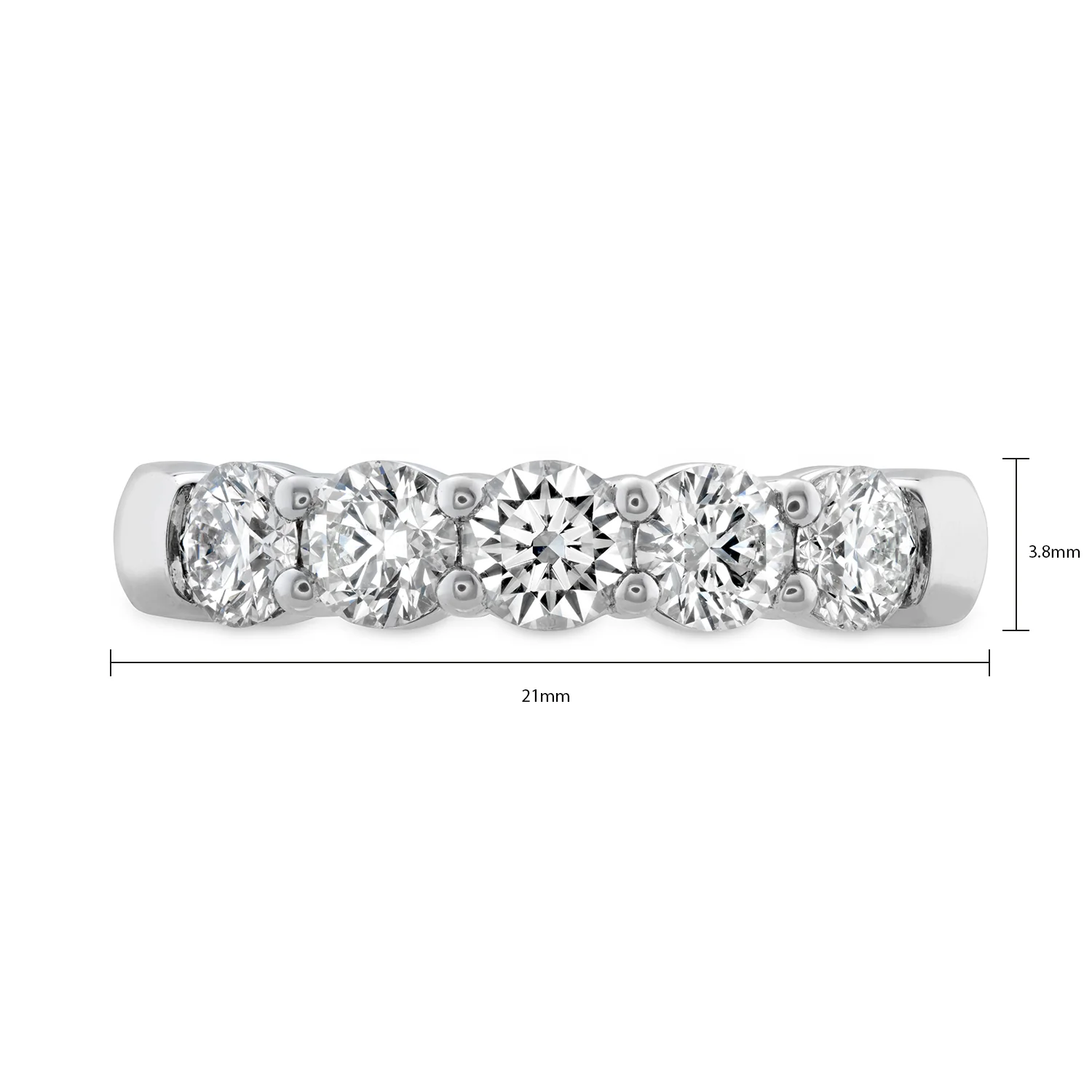 Hearts On Fire 18K Signature 5 Stone Diamond Band - Image 5