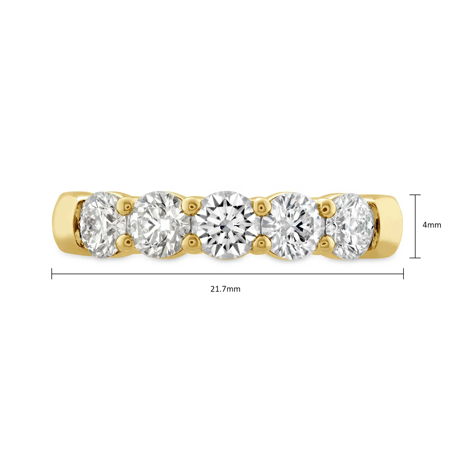 Hearts On Fire 18K Signature 5-Stone Diamond Band - 1.60ctw - Image 5