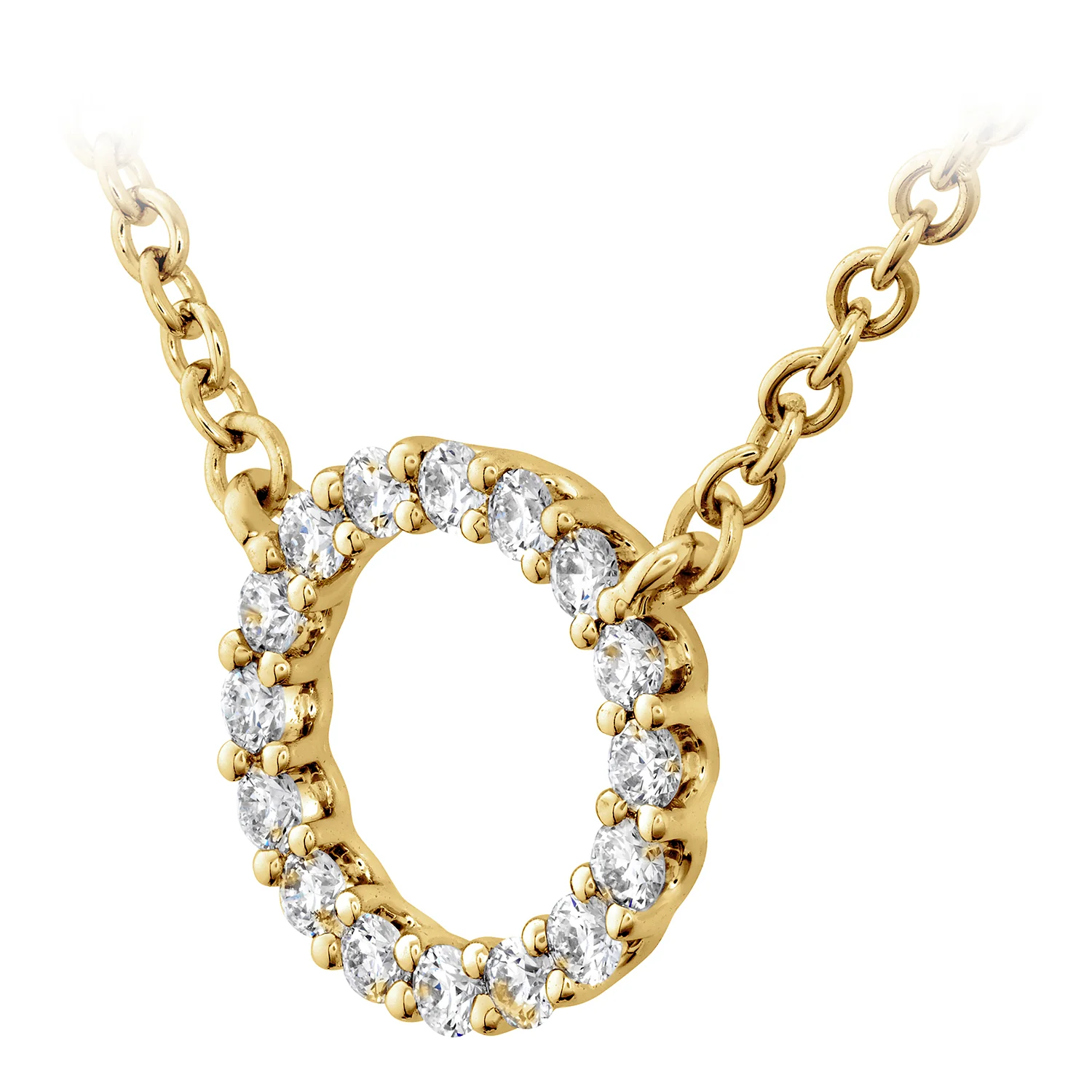 Hearts On Fire 18K Signature Circle Diamond Pendant - Small - Image 2