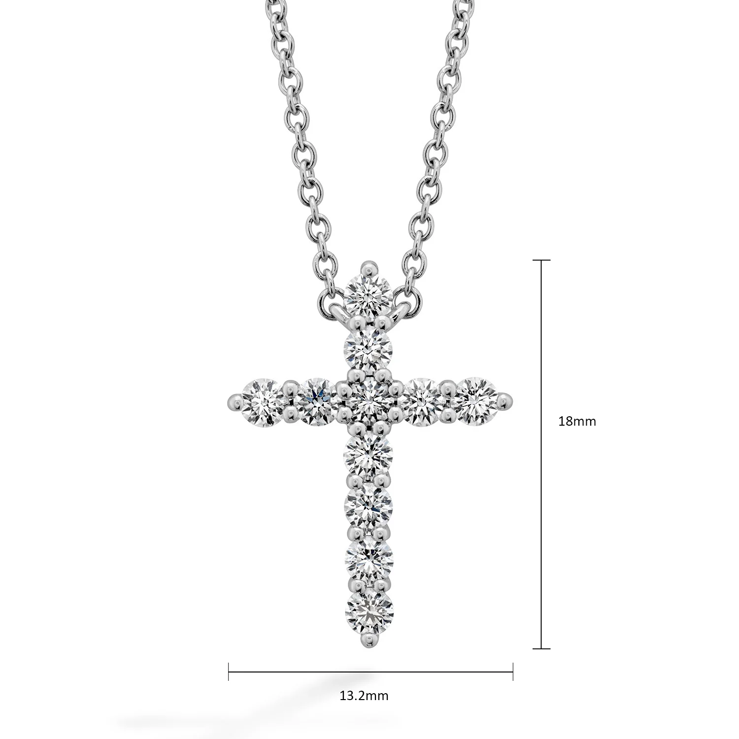 Hearts On Fire 18K Signature Cross Diamond Pendant - Large - Image 4