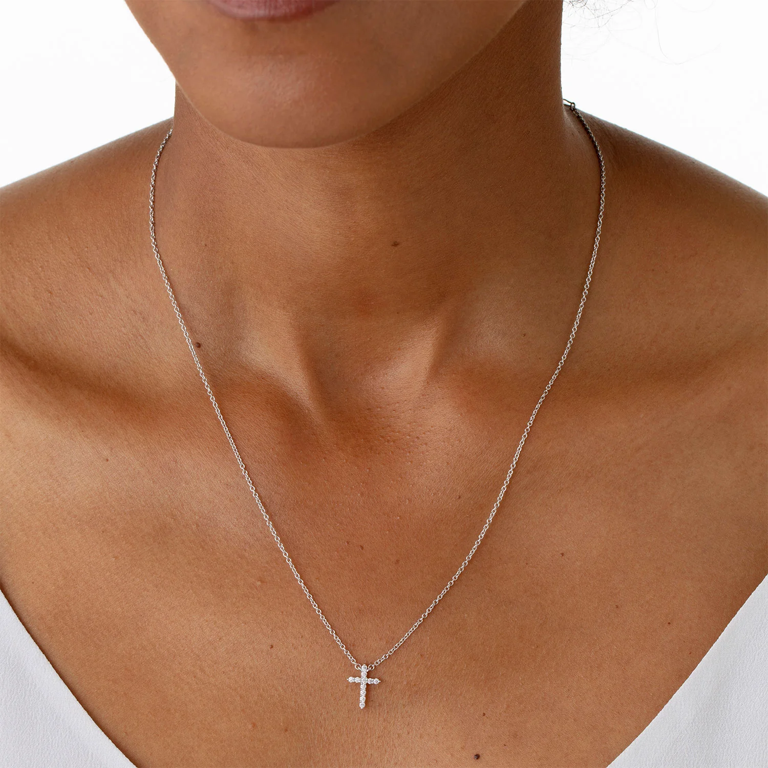 Hearts On Fire 18K Signature Cross Diamond Pendant - Small - Image 3