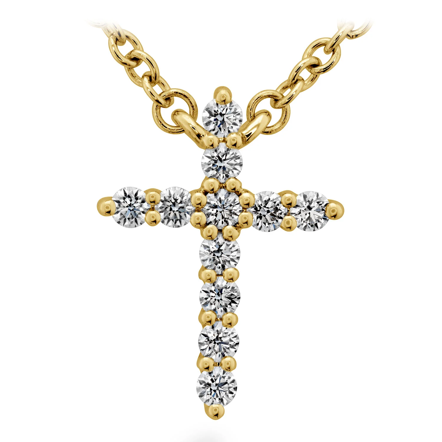 Hearts On Fire 18K Signature Diamond Cross Necklace - Small