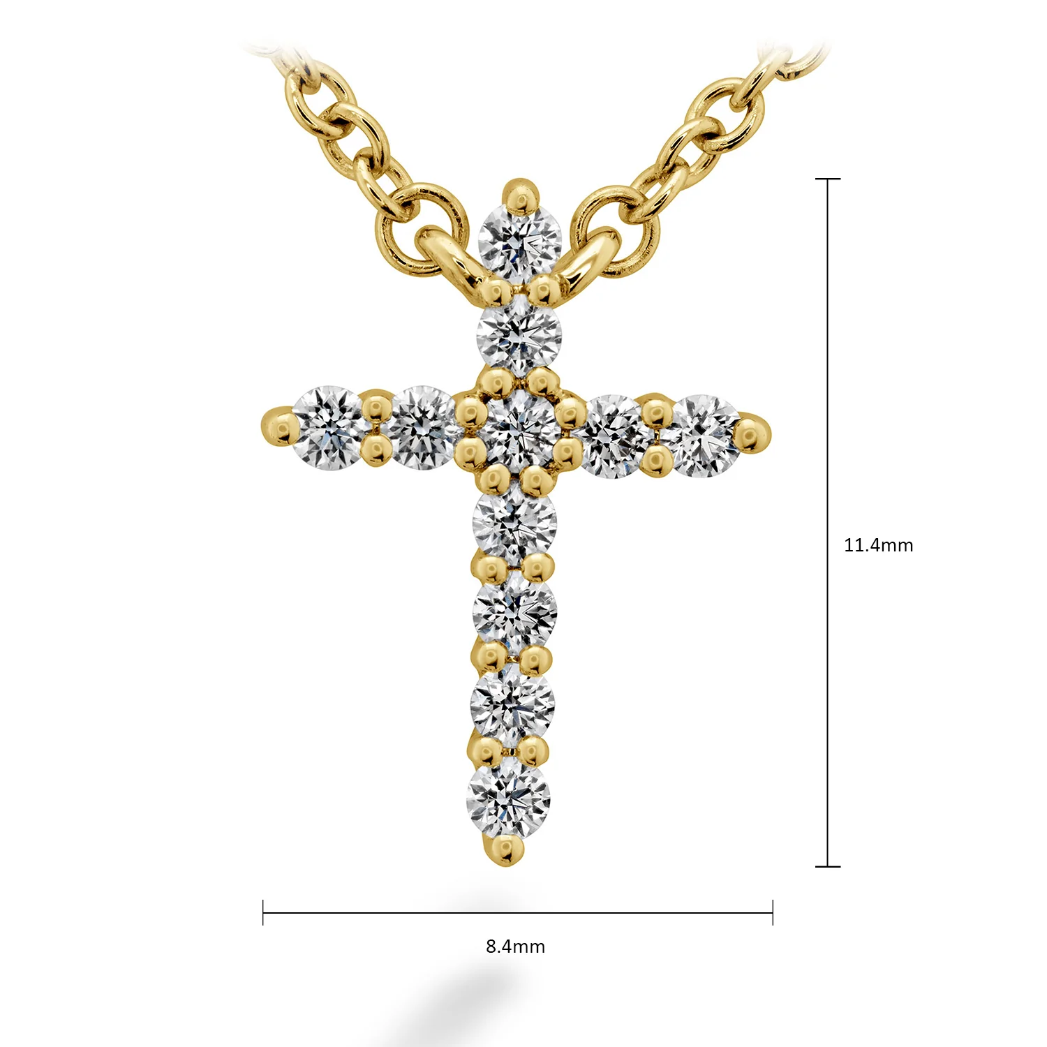 Hearts On Fire 18K Signature Diamond Cross Necklace - Small - Image 3