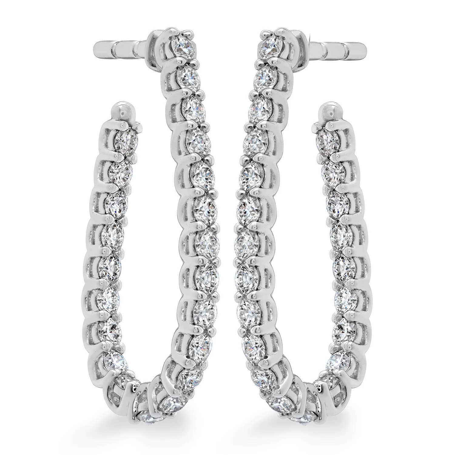 Hearts On Fire 18K Signature Diamond Pear Shape Hoop Earrings