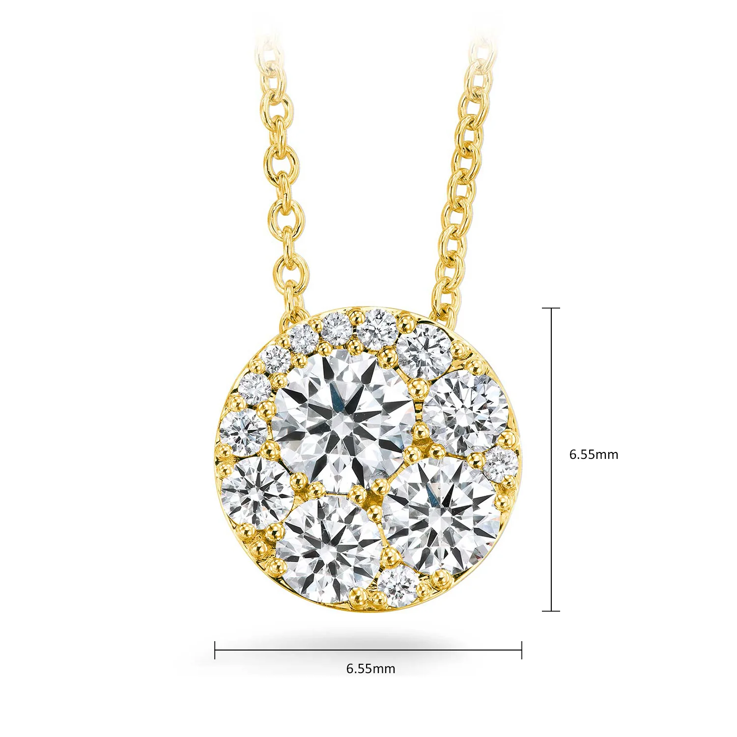 Hearts On Fire 18K Tessa Circle Diamond Necklace 0.26ctw - Image 3