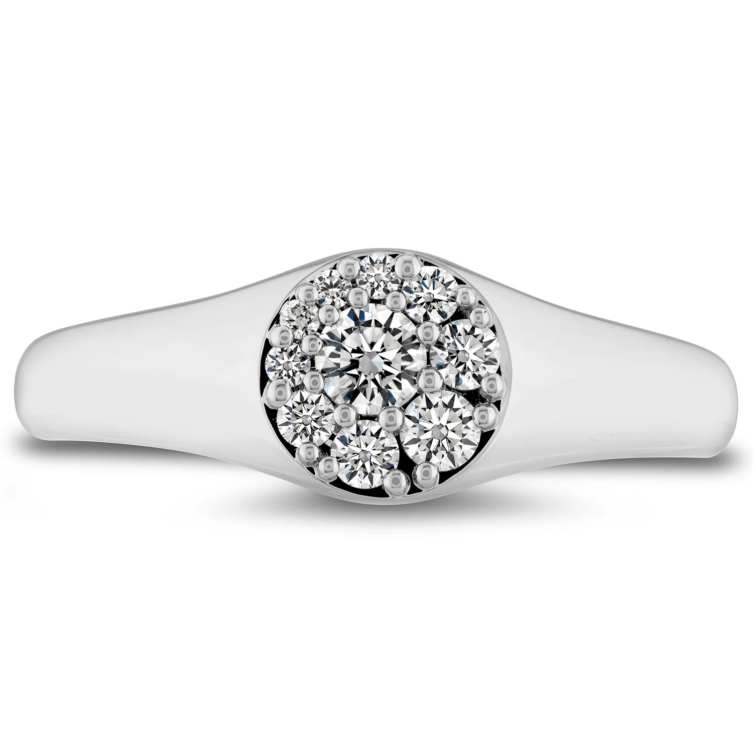 Hearts On Fire 18K Tessa Circle Diamond Signet Ring